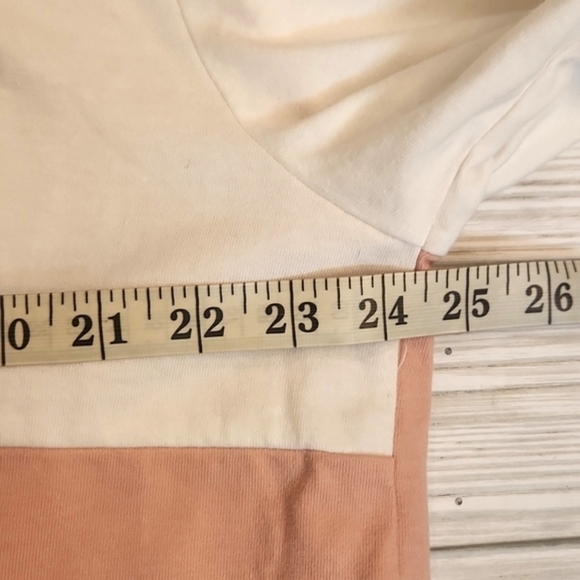 NWT Womens Wild Fable peach & white striped cropped polo tee size L. - Picture 13 of 13
